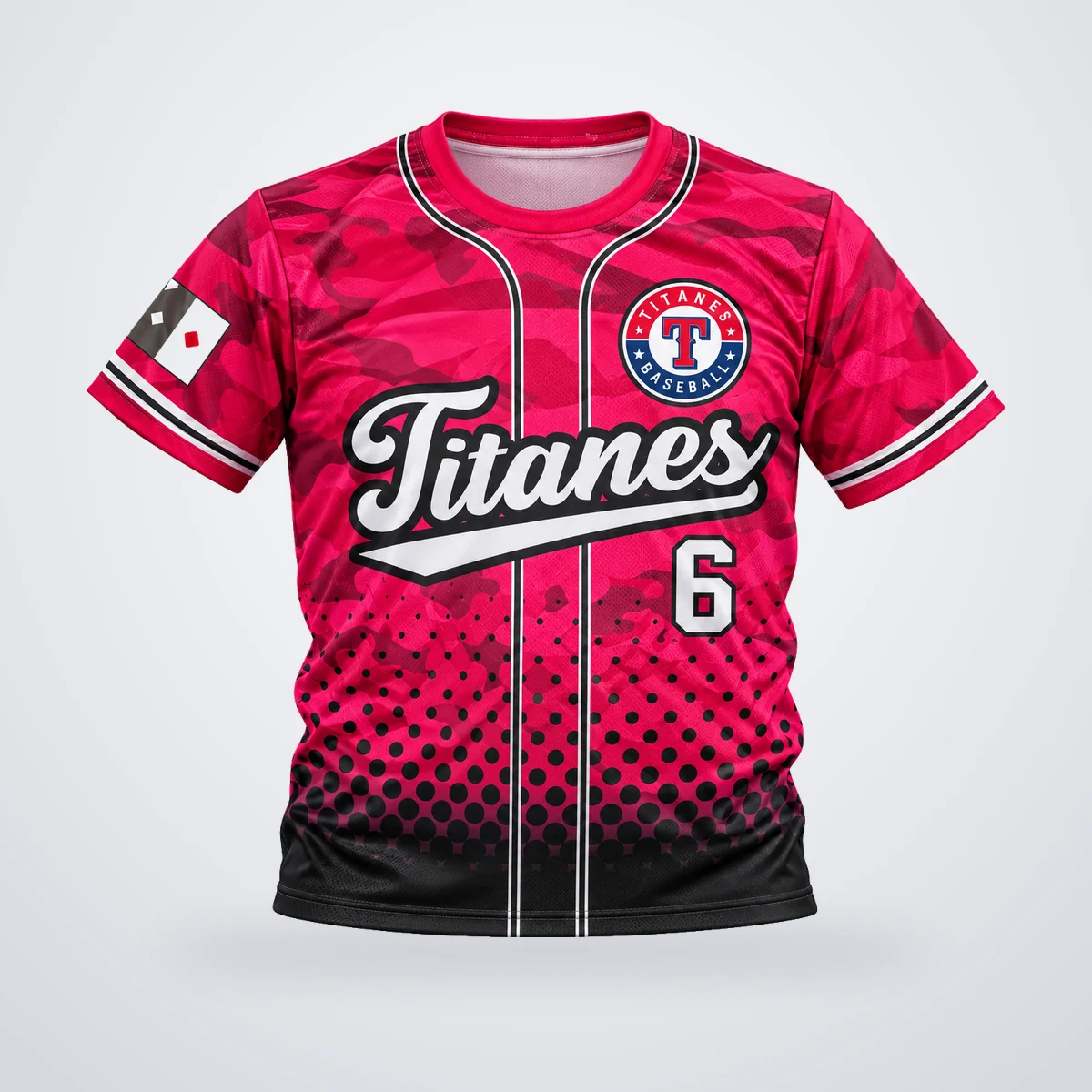 Jersey de béisbol sublimado, diseño Victory Sports