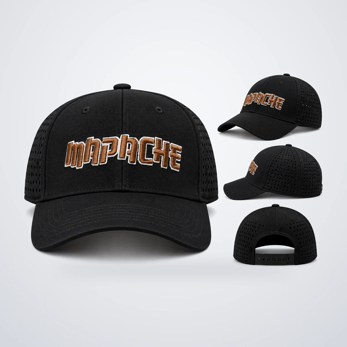 Gorra Mapache negra, bordada por Victory Sports