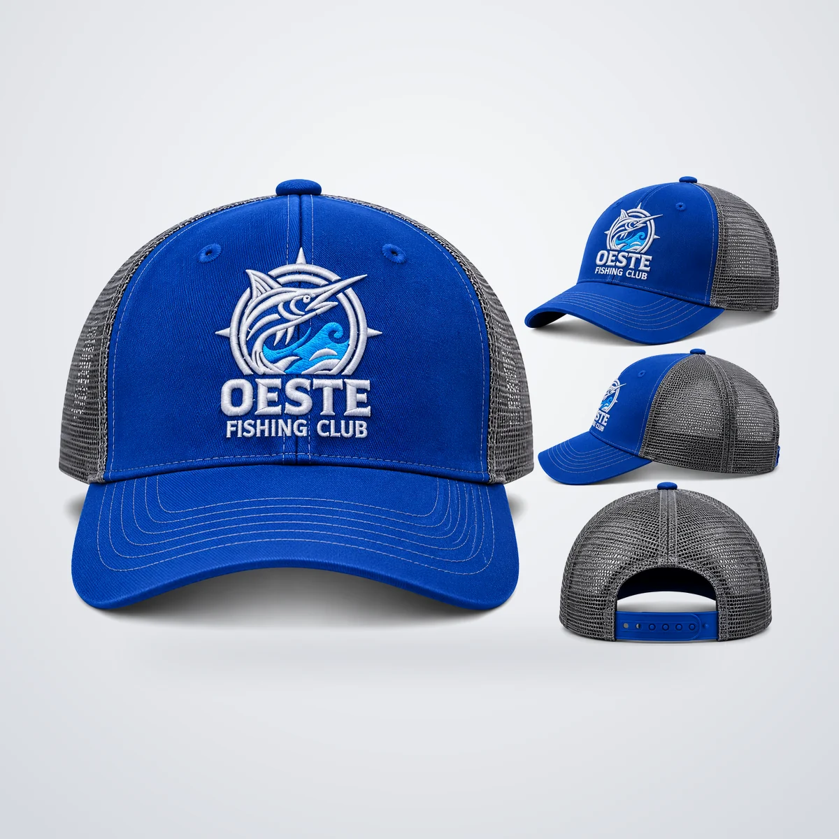 Gorra trucker Oeste Fishing Club, bordada por Victory Sports